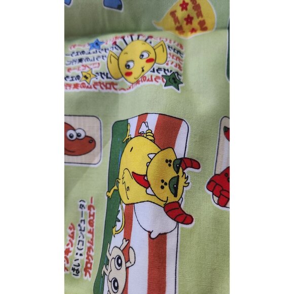 Material Green Cotton Happy Monsters Cartoon blocks 8 yards of 45" Cotton Fabr - Picture 9 of 16